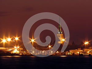 Tallin at night photo