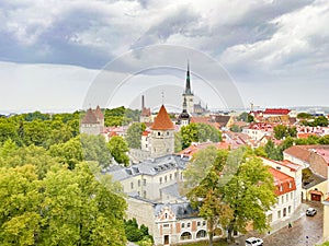 Tallin old town, view from above, capital of Estonia