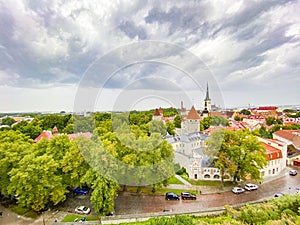 Tallin old town, view from above, capital of Estonia