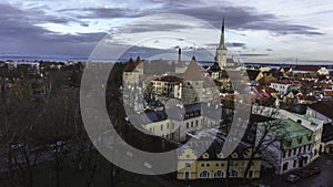 Tallin, seperated, city, clouds over city, city