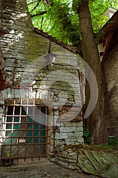 TALLINN, ESTONIA - Courtyard of Dominican Monastery Claustrum, The Old Town of Tallinn