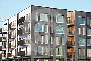 Closeup view to new modern apartments at Kalaranna 8.12