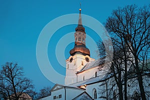 Tallinn, Estonia. Evening View Of Cathedral Of Saint Mary Virgin