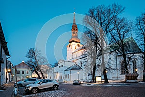Tallinn, Estonia. Evening View Of Cathedral Of Saint Mary Virgin