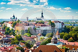 Tallinn, Estonia Historic Skyline of Toompea Hill