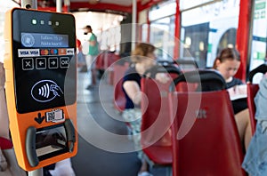 Ticket validation system with mobile phone ticket verification