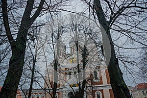 Tallinn, Estonia. View Of Alexander Nevsky Cathedral. Famous Orthodox Cathedral Is Tallinn`s Largest And Grandest Orthodox Cupola