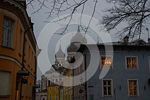 Tallinn, Estonia. View Of Alexander Nevsky Cathedral. Famous Orthodox Cathedral Is Tallinn`s Largest And Grandest Orthodox Cupola