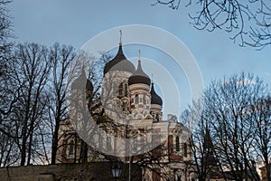 Tallinn, Estonia. View Of Alexander Nevsky Cathedral. Famous Orthodox Cathedral Is Tallinn`s Largest And Grandest Orthodox Cupola