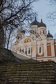 Tallinn, Estonia. View Of Alexander Nevsky Cathedral. Famous Orthodox Cathedral Is Tallinn`s Largest And Grandest Orthodox Cupola