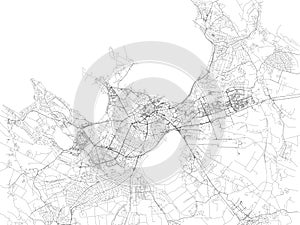 Tallinn map, satellite view, city, Estonia