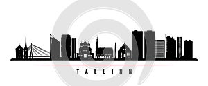 Tallinn skyline horizontal banner.