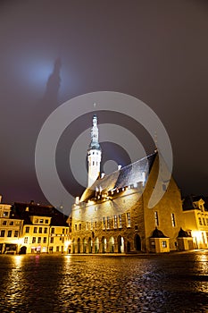 Tallinn Town Hall Casting Shadow