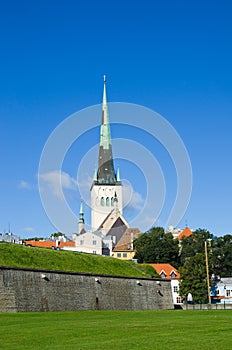 Tallinn, view of Oleviste Church photo