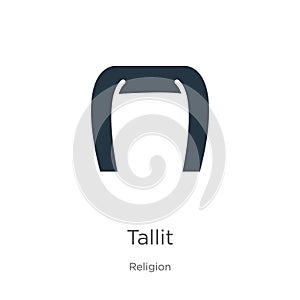 Tallit icon vector. Trendy flat tallit icon from religion collection isolated on white background. Vector illustration can be used