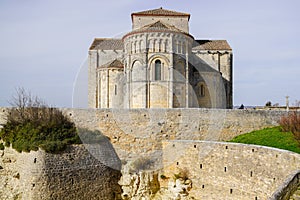 Talmont sur gironde church Sainte-Radegonde old medieval in Charente Maritime France