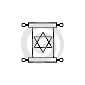 Talmud outline icon. Element of religion sign for mobile concept and web apps. Thin line Talmud outline icon can be used for web photo