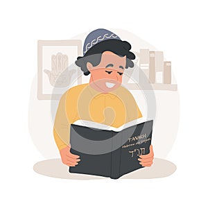 Talmud Torah school isolated cartoon vector illustration. photo