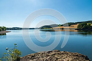 Talsperre Pirk water reservoir between Oelsnitz and Plauen city in Germany