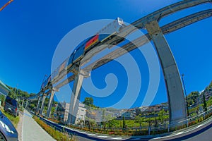 Tama city monorail line and Sunny photo