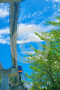 Tama Monorail and the fresh green photo