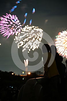 Tama River fireworks display of fireworks 2018