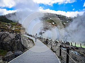 Tamagawa Hot Spring in Akita, Japan