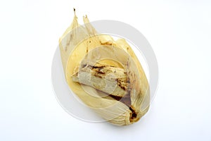 The tamale is a food of Latin American origin generally prepared from corn or rice dough stuffed with meats, vegetables, chili