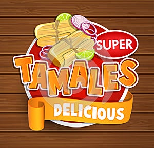 Tamales delicious logo, symbol, sticker. photo