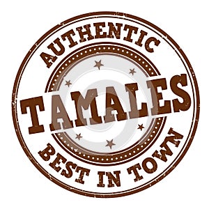 Tamales grunge rubber stamp photo