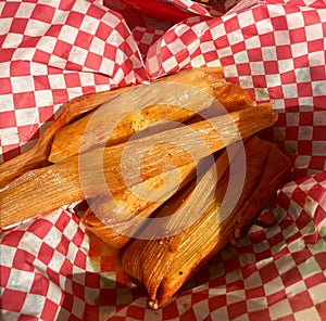 Tamales Mexican Style in Corn Husk