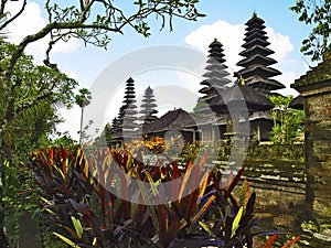 Taman Ayun Temple roofs