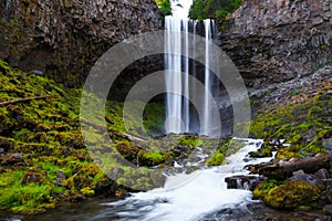 Tamanawas Falls and the River Below near Mt Hood, Mt Hood National Forest, Oregon