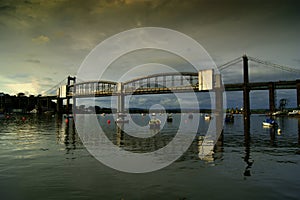 Tamar bridge over the river tamar devon