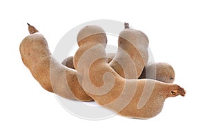 Tamarind Healthy fresh fruit isolated on a  white background