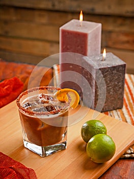 Tamarind margarita on the rocks