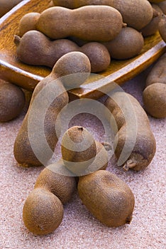 Tamarind pods (Tamarindus indica)