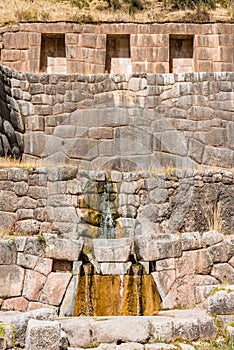 Tambomachay ruins peruvian Andes Cuzco Peru