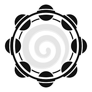 Tambourine drum icon simple vector. Samba music