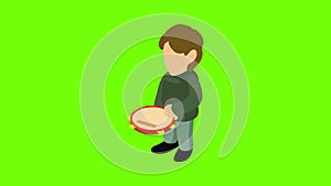 Tambourine player icon animation