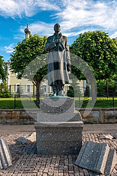 Sergei Rachmaninoff monument. Monument for Russian composer, virtuoso pianist, and conductor of the late Romantic period