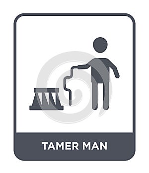 tamer man icon in trendy design style. tamer man icon isolated on white background. tamer man vector icon simple and modern flat