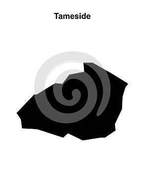 Tameside outline map