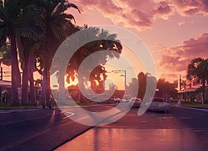 Tamiami, Florida, United States. Generative AI. photo