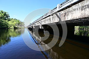 Tamiami Trail bridge over Turner River in Collier Couinty, Florida. photo