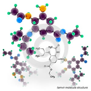 Tamiflu molecule structure