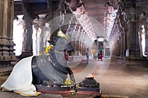 Tamil Nadu/India-25.01.2019:The view inside the old hindu temple in India