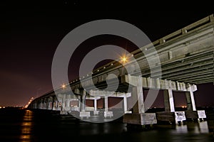 Tampa Bay - Bradenton Bridge at Night