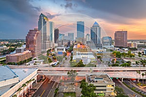 Tampa, Florida, USA aerial downtown skyline