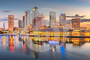 Tampa, Florida, USA downtown skyline on the bay